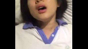 Boyfriend Cum in face on her Korean Girlfriend